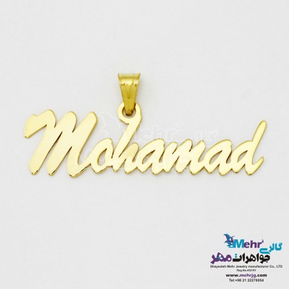 Gold Name Pendant - Mohamad Design-MN0193